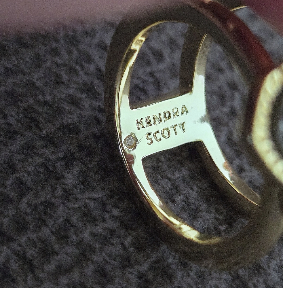 ✨️HP✨️ Kendra Scott "Elyse" Double✌️ Band Platinum Drusy Ring💍 - Picture 8 of 16